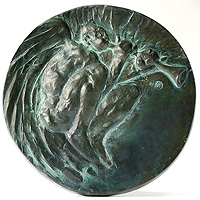 Angel blowing horn
